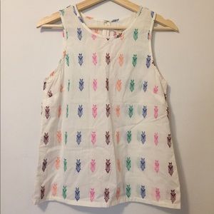 J. Crew Embroidered Tank Top